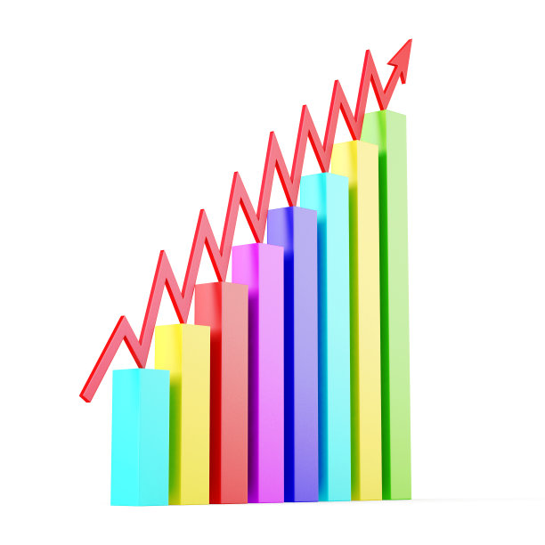 生长图孤立在白色背景上。三维渲染图片下载