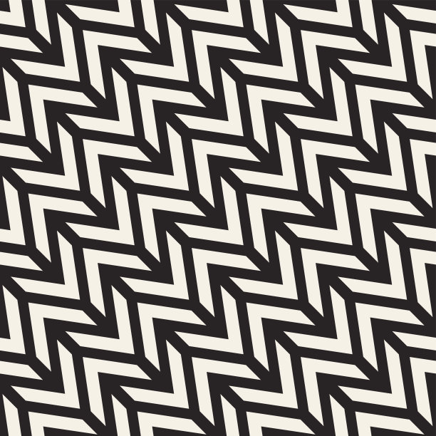 矢量无缝人字形之字形对角线几何图案素材图片