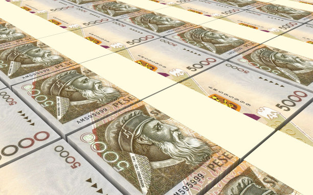 阿尔巴尼亚莱克账单堆积背景。图片下载