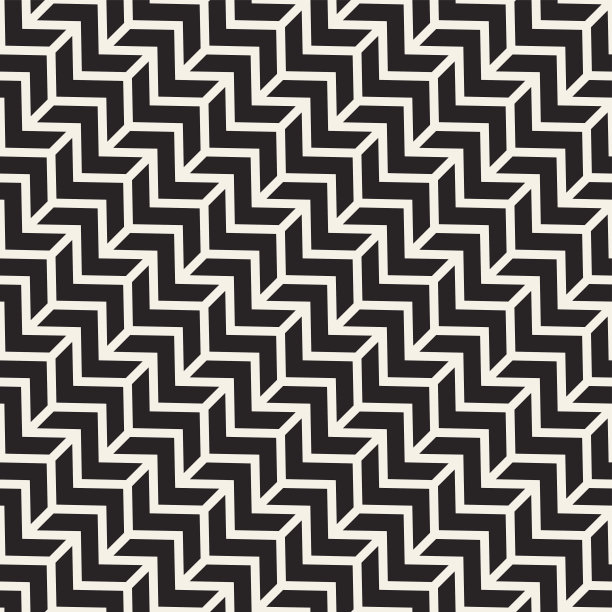 矢量无缝人字形之字形对角线几何图案素材图片