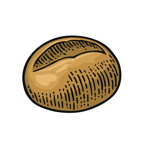 发髻。矢量彩色手绘复古雕刻图片下载