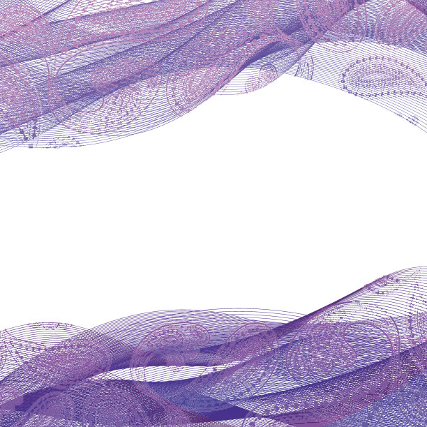 抽象的背景，紫色透明波浪线小册子，网站，传单设计图片下载