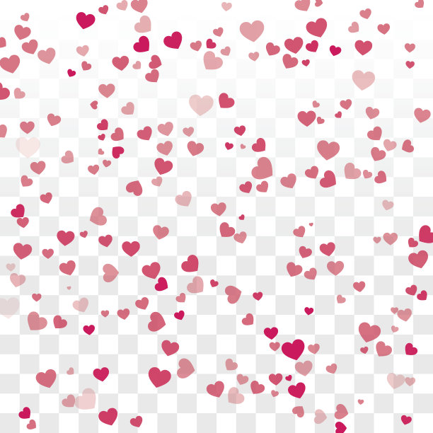 情人节的背景上有一颗心透明图片下载
