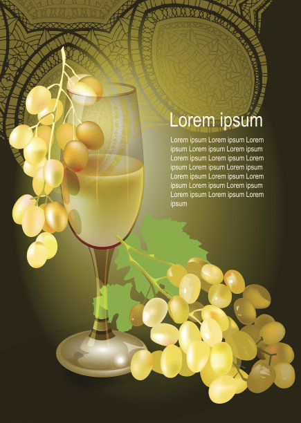 一杯加葡萄的白葡萄酒图片下载