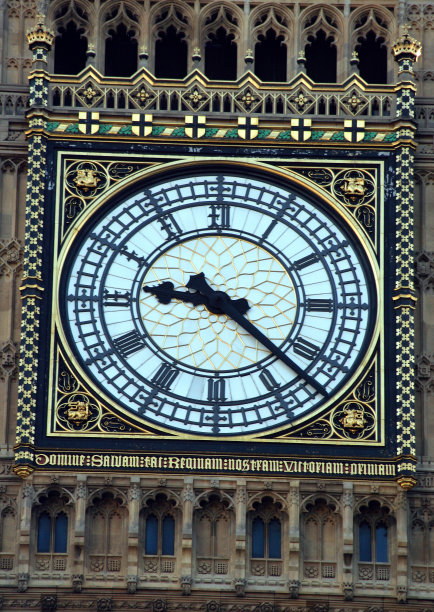 威斯敏斯特大本钟的建筑细节图片下载