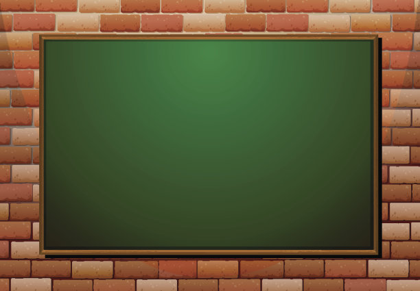 黑板在砖墙上图片下载
