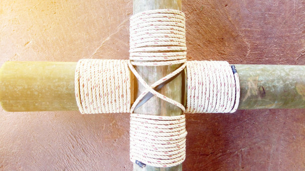 绳结线。柔和的滤镜效果，柔和的聚焦，弱光图片下载