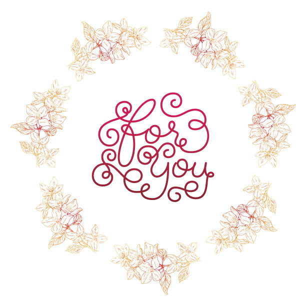 节日礼品卡与手写字母给你和bloom图片下载