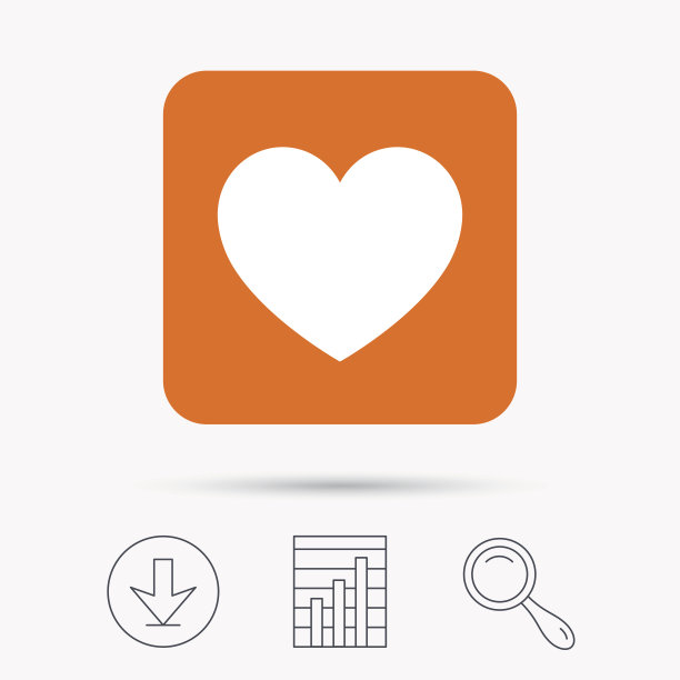 心的图标。浪漫的爱情信号。图片下载