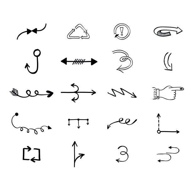 箭头图标矢量插画图片下载