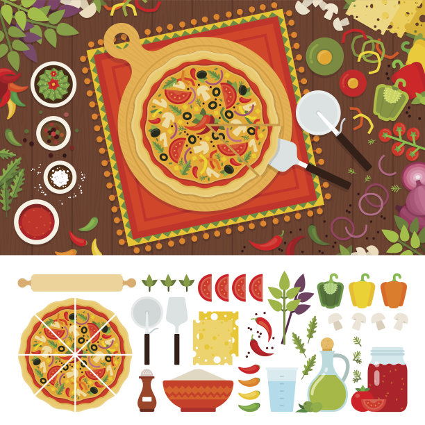 墨西哥披萨的配料图片下载