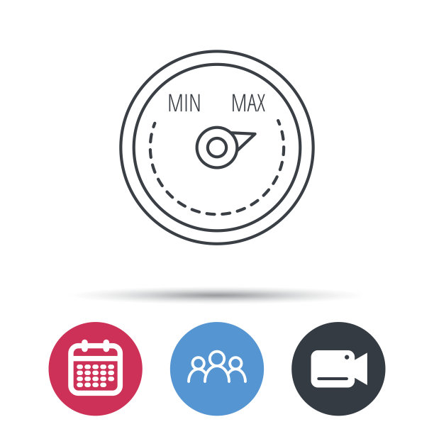 热调节器图标。散热器温度计的迹象。图片下载