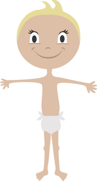 卡通宝宝快乐的尿布图片下载