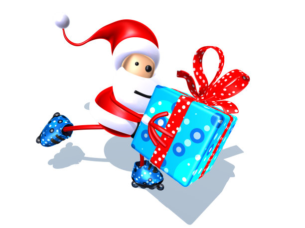 圣诞老人滑冰图片下载