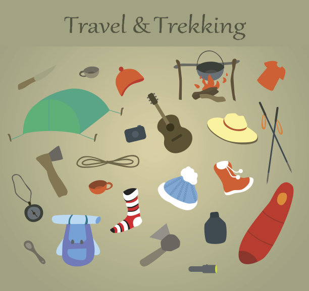 徒步旅行的标志图片下载