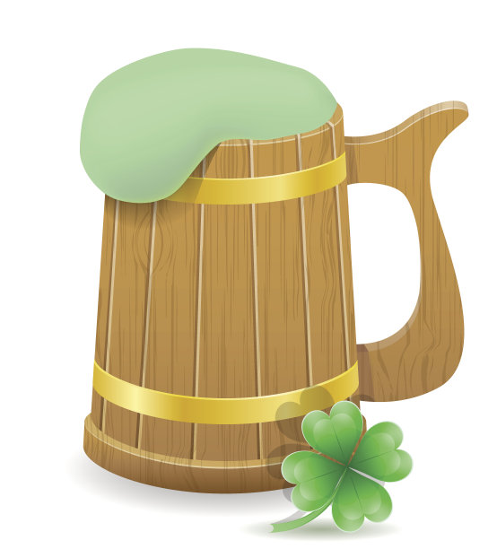 圣帕特里克节啤酒杯stock矢量插图图片下载