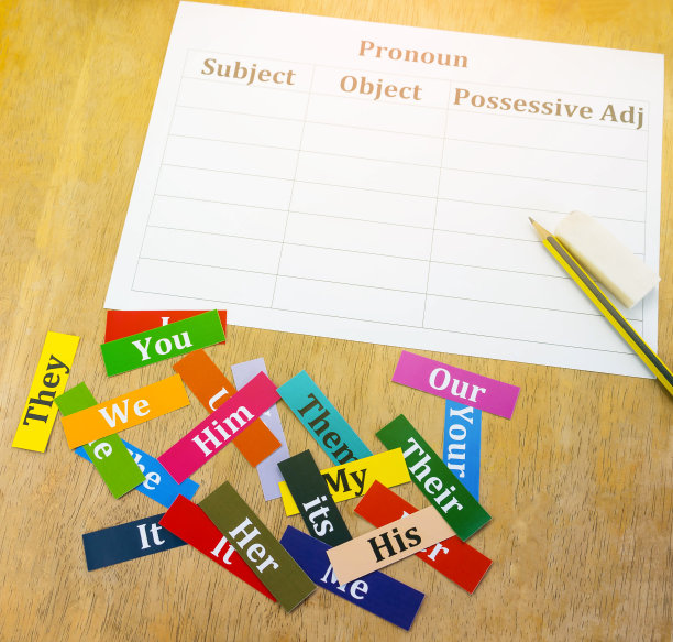 英语单词表放在木桌上图片下载