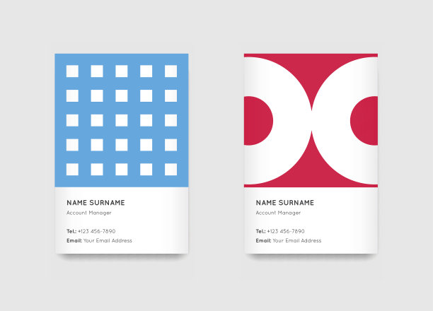 向量明亮时髦的垂直名片组图片下载