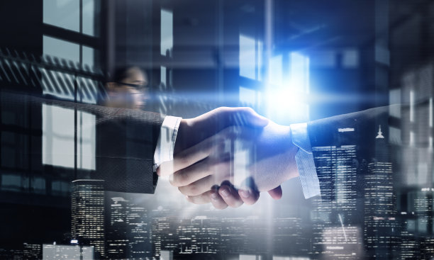 合作伙伴握手混合素材图片下载