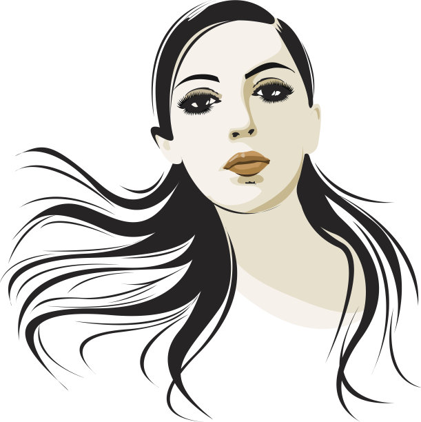 黑发女孩图片下载