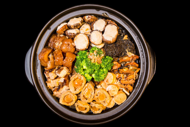 中式鲍鱼什锦。又称“潘才”素材图片