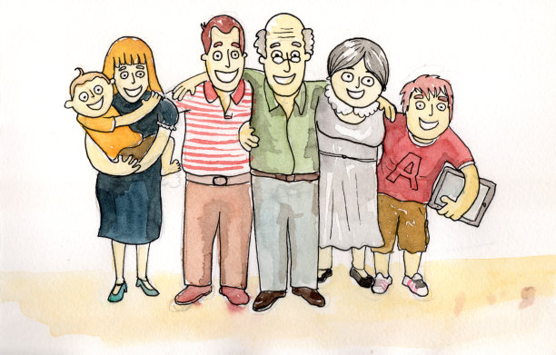 幸福的全家福图片下载