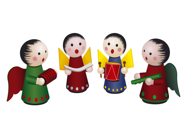 天使们唱着圣诞颂歌图片下载