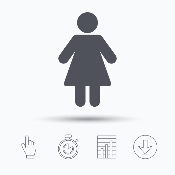 女人图标，女性人类标志图片下载