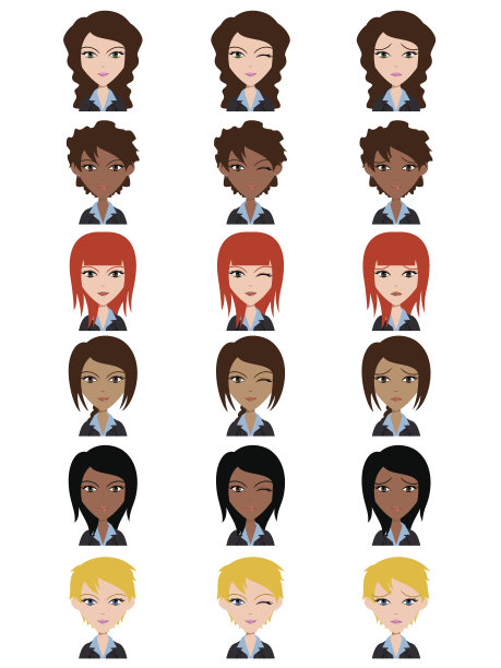 女人的头像，面部表情图片下载