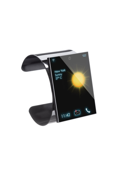 现代互联网智能手表孤立在白色背景图片下载