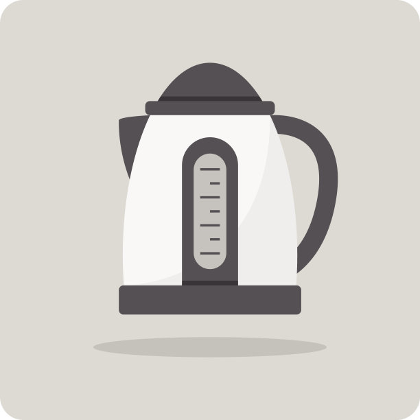 矢量平面图标，电热水壶图片下载