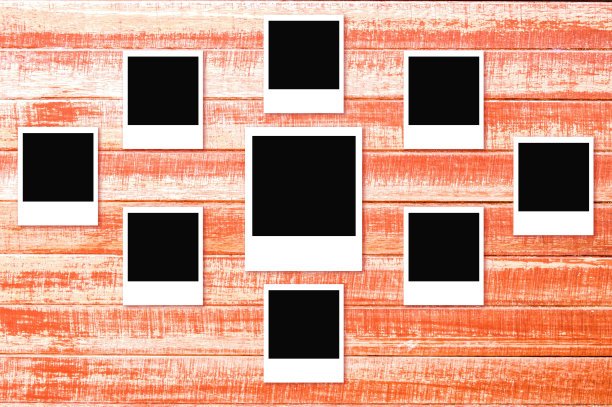 木制背景的相框图片下载