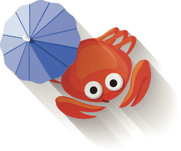 现代平面设计螃蟹图标向量图片下载