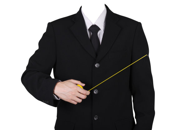 模板商人拿着卷尺，包括剪报图片下载