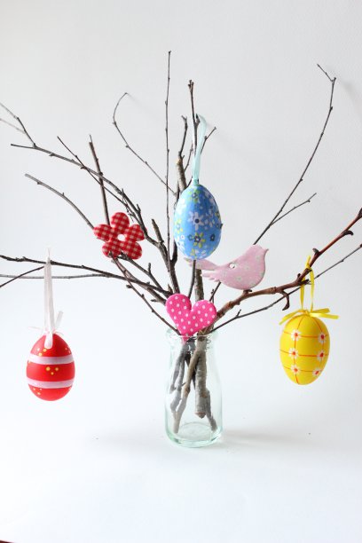 色彩斑斓的复活节装饰图片下载