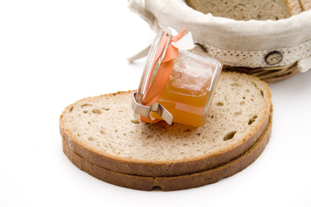 小麦面包上的果酱图片下载