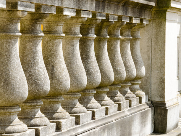 德国勃兰登堡波茨坦石柱栅栏图片下载