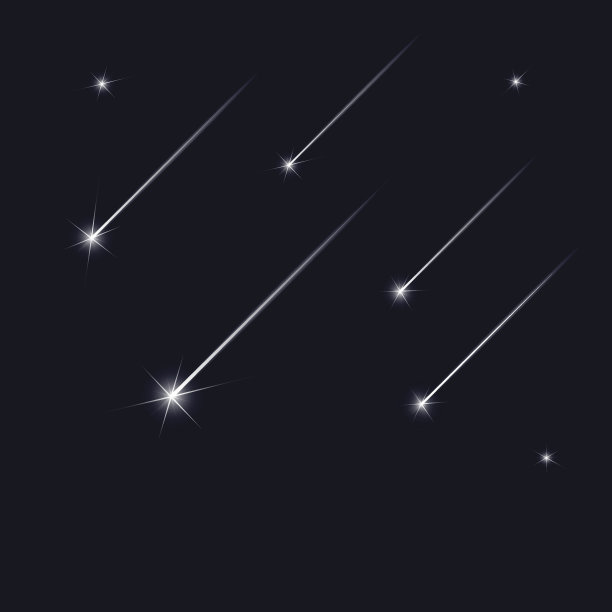 黑色天空上的流星。流星。陨石在星系图片下载