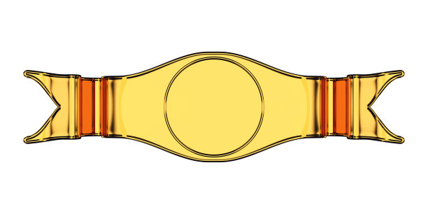 带有空白圆形的金色徽章或标签图片下载