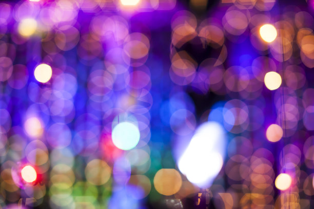 散焦散焦彩色灯光。图片下载