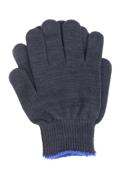 工作手套黑色，孤立在白色背景上图片下载