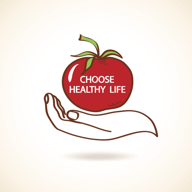 人的手拿着番茄的插图图片下载