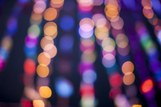 散焦散焦彩色灯光。图片下载