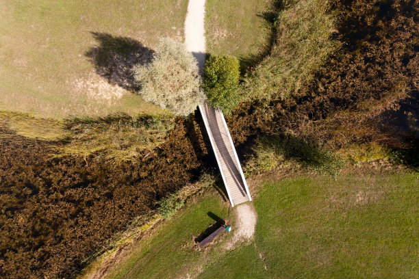 桥的鸟瞰图图片下载