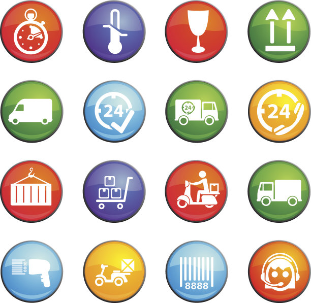 送货服务图标集图片下载