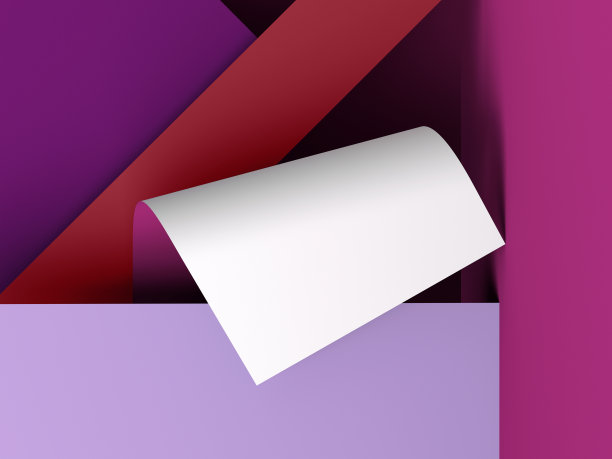 3d渲染，纸背景，现代模型，空白页图片下载