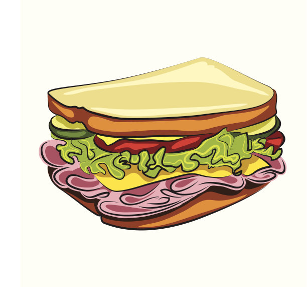 卡通三明治图片下载