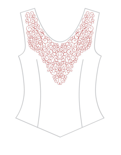 旋涡图案，颈线设计。图片下载