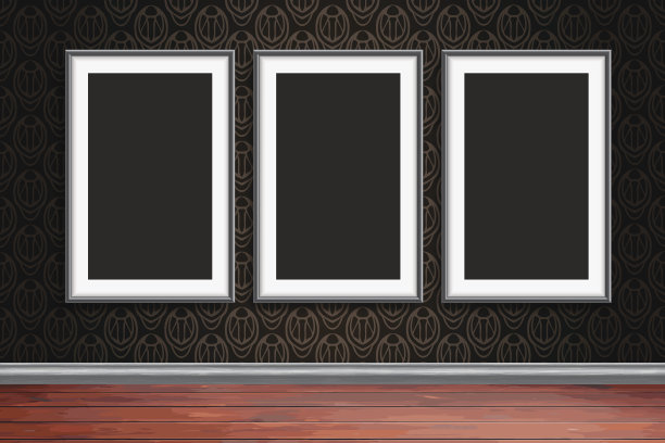 逼真的图片帧向量设置插图背景图片下载