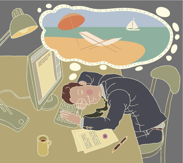 睡着的职员图片下载